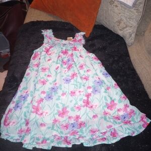 Blueberi Boulevard Floral Kids Dress - Pink and Purple